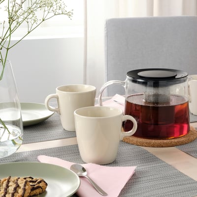 FÄRGKLAR Tasse, brillant beige, 13 oz