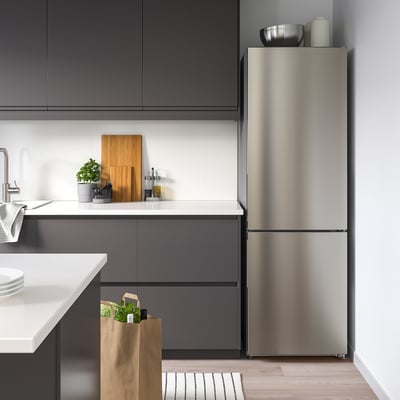 FÄRSKHET Réfrigérateur av congél inférieur, couleur inox, 10.4 cu.ft