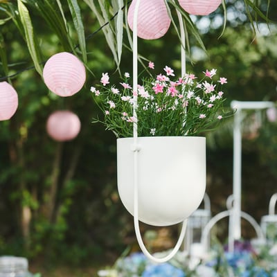 FEJKA Plante artificielle en pot, intérieur/extérieur/Gypsophile rose, 3 ½ "