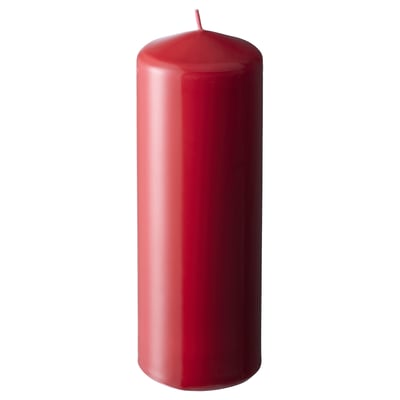 FENOMEN Bougie-bloc non parfumée, rouge, 7 ½ "