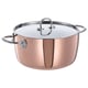FINMAT Faitout avec couvercle, cuivre/acier inox, 5 qt