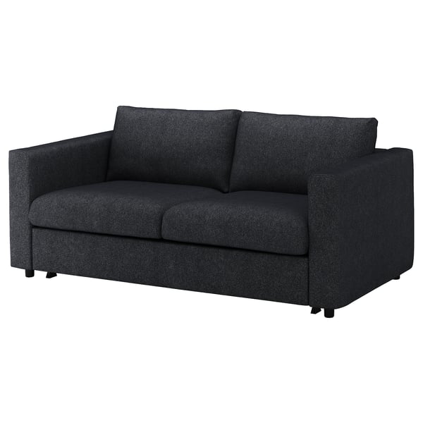 FINNALA Housse causeuse-lit, Tallmyra noir/gris