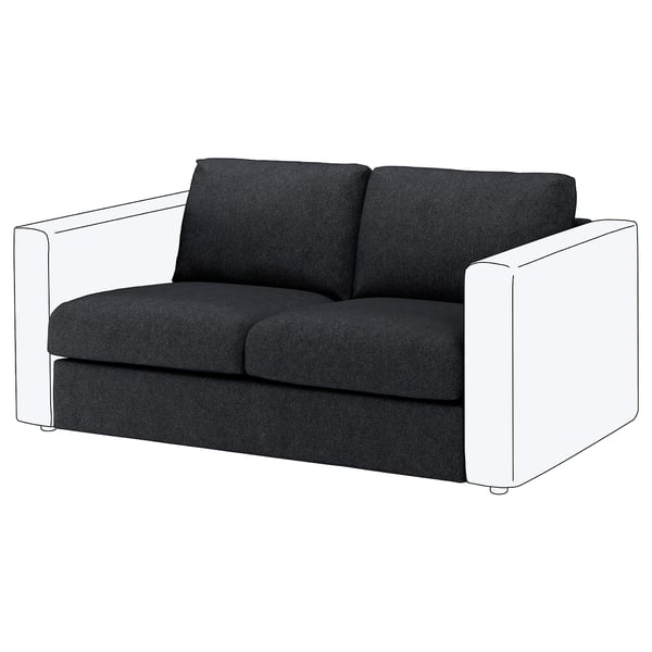 FINNALA Housse module 2 places, Tallmyra noir/gris