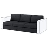FINNALA Module canapé, Tallmyra noir/gris