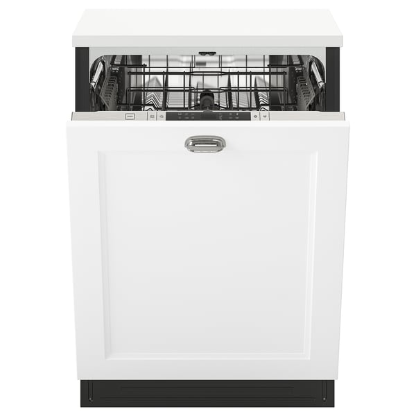 FLÅBODA Lave-vaisselle encastrable+pte, Axstad blanc mat, 24 "