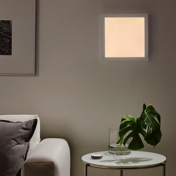 FLOALT Panneau éclairage DEL, intensité lumineuse réglable spectre blanc, 12x12 "