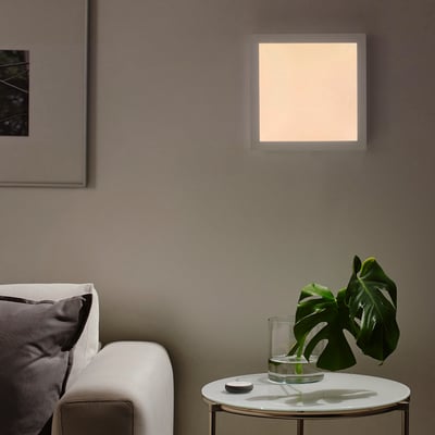 FLOALT Panneau éclairage DEL, intensité lumineuse réglable spectre blanc, 12x12 "