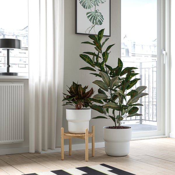 FÖRENLIG Cache-pot, intérieur/extérieur blanc, 9 ½ "