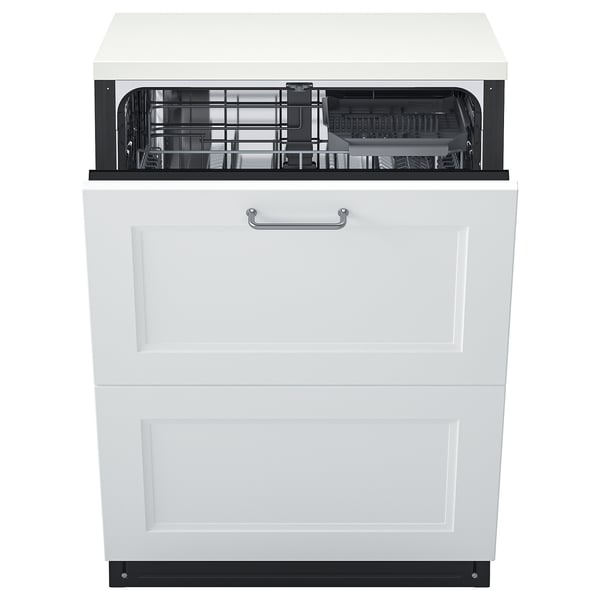 FORNABODA Lave-vaisselle encastrable 2 faces, Axstad blanc mat, 24 "