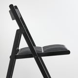 FRÖSVI Chaise pliante, noir/Knisa gris foncé