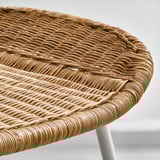 FRYKSÅS Fauteuil avec repose-pieds, rotin/Risane écru