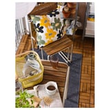 FURUÖN Table avec 2 chaises+2 repose-pieds, brun/extérieur