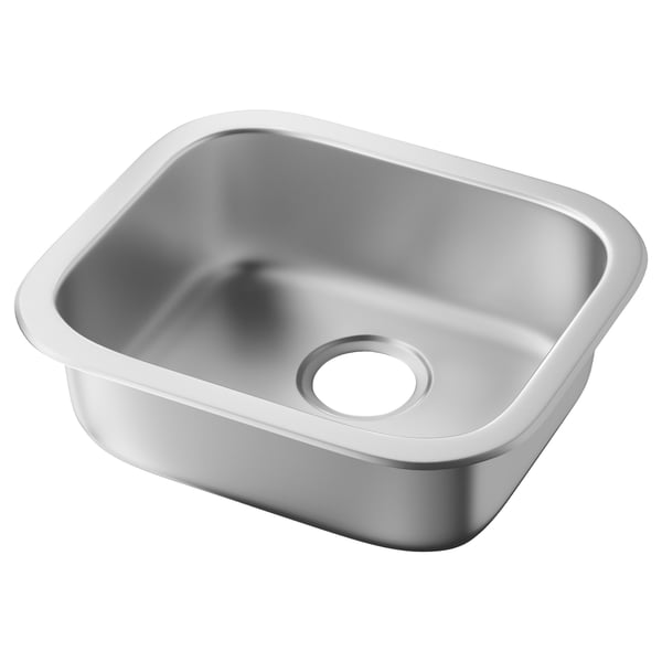FYNDIG Évier à encastrer, 1 bac, acier inox, 18 1/8x15 3/4 "