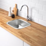 FYNDIG Évier à encastrer, 1 bac, acier inox, 18 1/8x15 3/4 "
