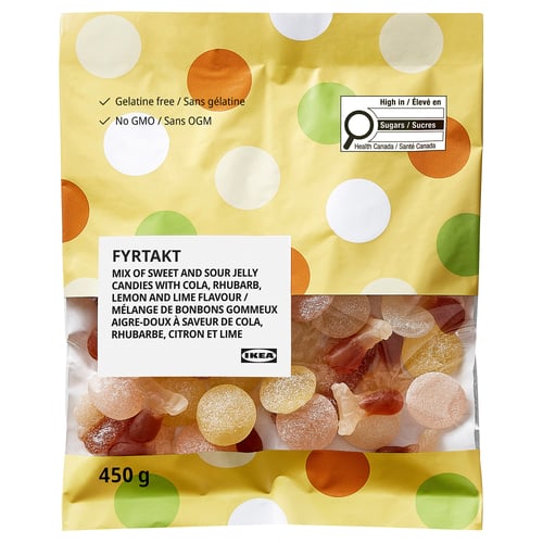 FYRTAKT Assort bonbons sucrés et acidulés, 16 oz