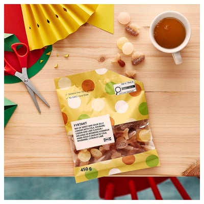FYRTAKT Assort bonbons sucrés et acidulés, 16 oz