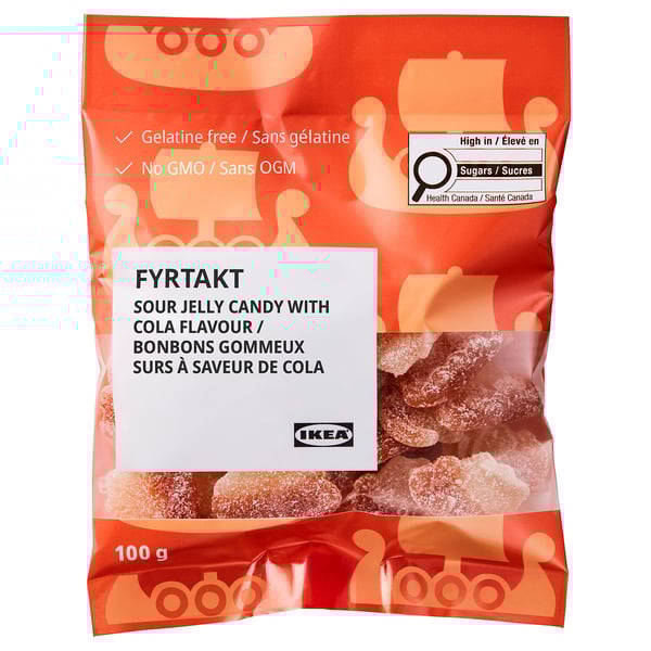 FYRTAKT Bonbons mous acidulés, goût cola, 4 oz