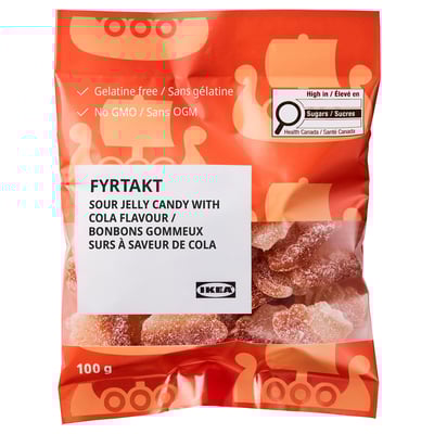 FYRTAKT Bonbons mous acidulés, goût cola, 4 oz