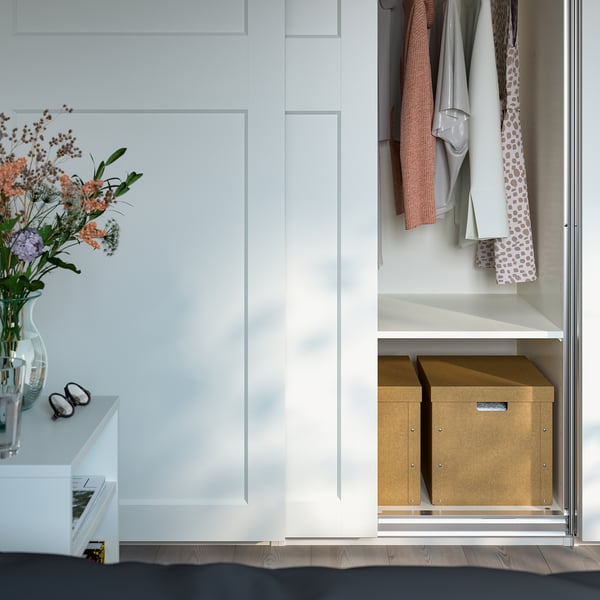 GÄRDESGÅRD Boîte de rangement avec couvercle, naturel, 12 ½x13 ¾x12 ¼ "