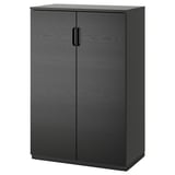 GALANT Rangement à portes, frêne plaqué teinté noir, 31 1/2x47 1/4 "