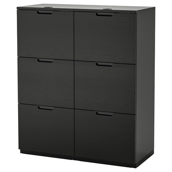 GALANT Rangement pour dossiers, frêne plaqué teinté noir, 40 1/8x47 1/4 "
