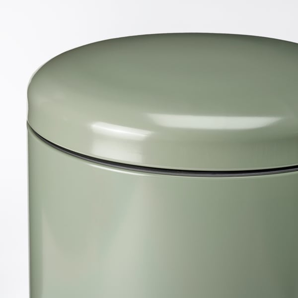 GÅNGSKYFFEL Poubelle à pédale, gris-vert, 5 gallon