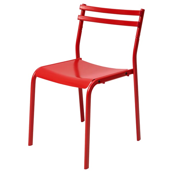 GENESÖN Chaise, métal/rouge