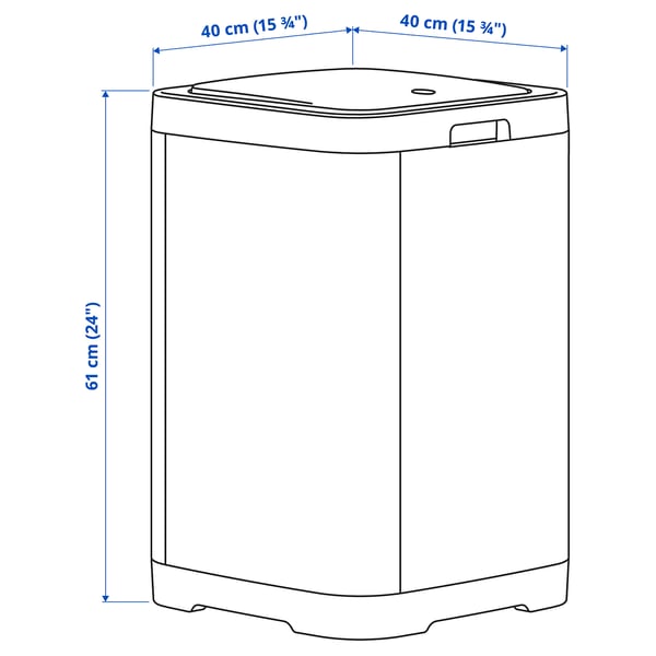 Gigantisk Poubelle Ouverture A Pression Gris Fonce 60 L Magasinez Ici Ikea