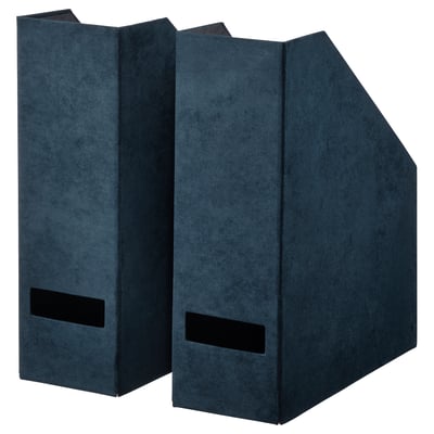 GJÄTTA Range-revues, velours bleu foncé