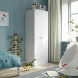 GODISHUS Armoire-penderie, blanc, 23 5/8x21 1/4x70 1/8 "