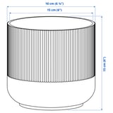 GRADVIS Cache-pot, intérieur/extérieur noir, 6 "