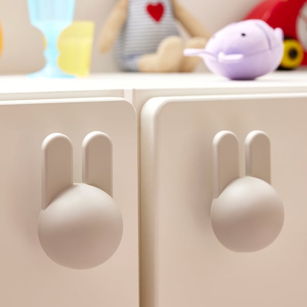 GREJSIMOJS Boutons, gris clair/lapin, 1 1/2 "