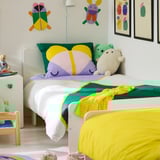 GREJSIMOJS Housse de couette et 1 taie, multicolore, 1 place