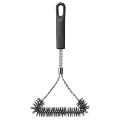 GRILLTIDER Brosse de nettoyage grille barbecue, acier inox/noir, 13 ¾ "