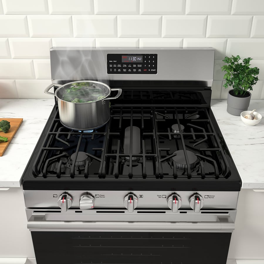 GRUNDLÄGGA cuisinière av table cuisson à gaz, acier inox IKEA CA