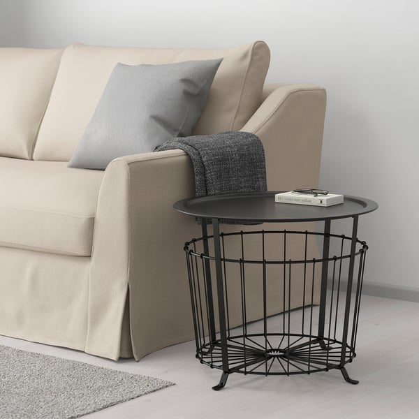 GUALÖV Table à rangement intégré, noir, 60cm. IKEA® Canada IKEA CA