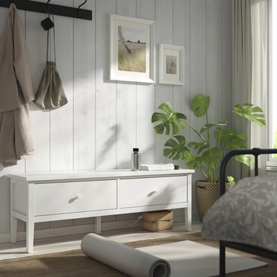 GULLABERG Banc-coffre, blanc, 58 1/4x16 7/8x20 1/2 "