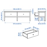 GULLABERG Banc-coffre, blanc, 58 1/4x16 7/8x20 1/2 "