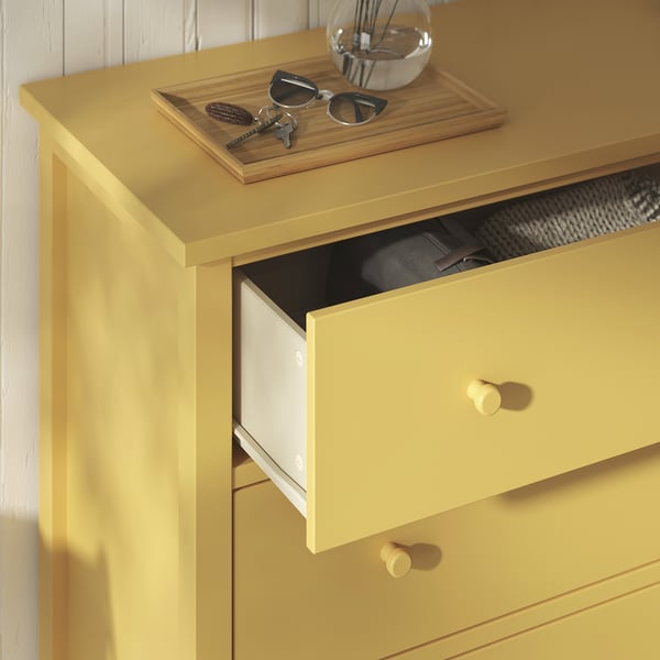 GULLABERG Commode à 3 tiroirs, jaune, 39x18 7/8x39 3/8 "