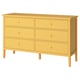 GULLABERG Commode à 6 tiroirs, jaune, 66 1/8x18 7/8x39 3/8 "