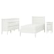 GULLABERG Mobilier chambre, ensemble de 3, blanc, 1 place