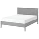 GULLABERG Structure de lit, gris, Grand 2 places