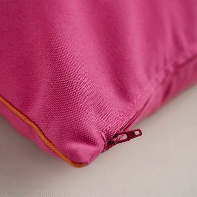 GULLBERGSÖ Housse de coussin, rose vif orange vif/extérieur intérieur, 20x20 "