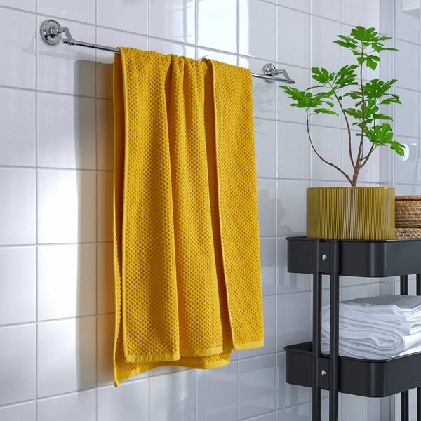GULVIAL Serviette de bain, jaune, 28x55 "