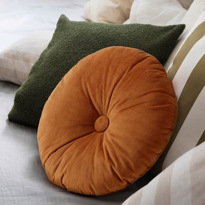 HÄNGFUCHSIA Coussin, brun doré, 16 "