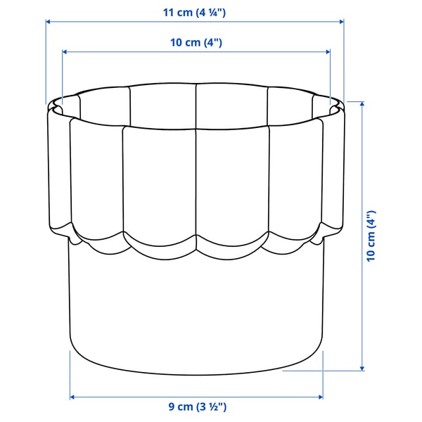 HÄNGSÄLG Cache-pot, rose clair, 3 ½ "