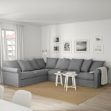 HÄRLANDA Canapé d'angle, 5 places, Ljungen gris moyen