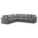 HÄRLANDA Housse canapé d'angle, 5 places, Ljungen gris moyen