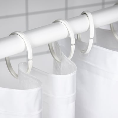 BOTAREN Tringle à rideau de douche, blanc, 120-200 cm - IKEA