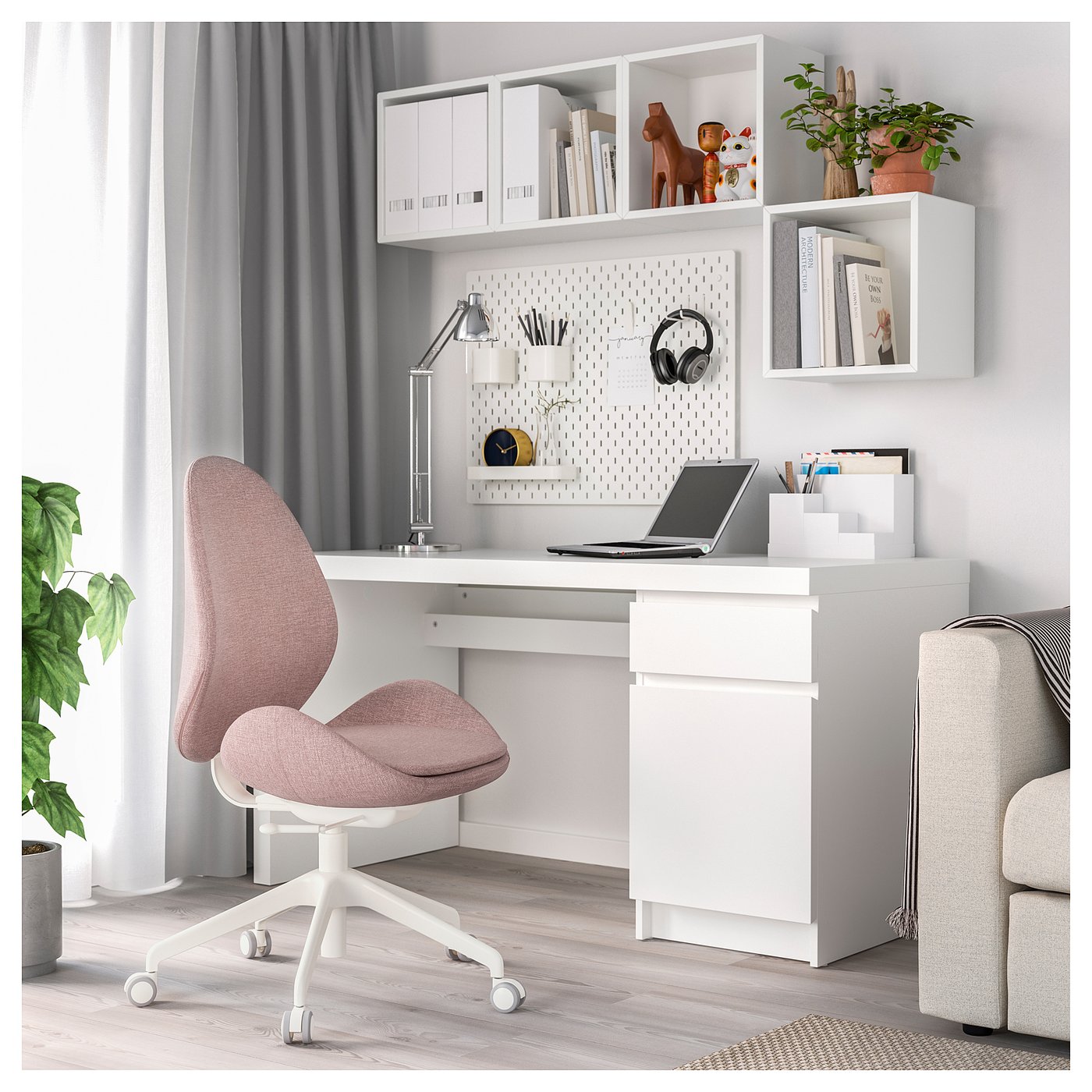 Hattefjall Chaise De Bureau Gunnared Brun Rose Clair Trouvez Le Ici Ikea